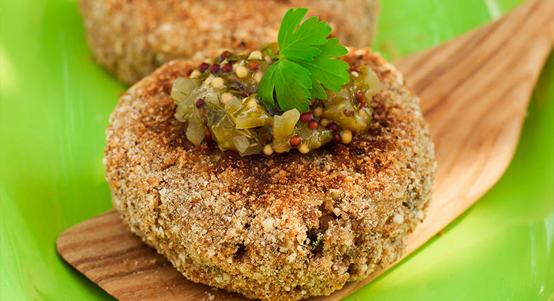 Burger di lenticchie e funghi