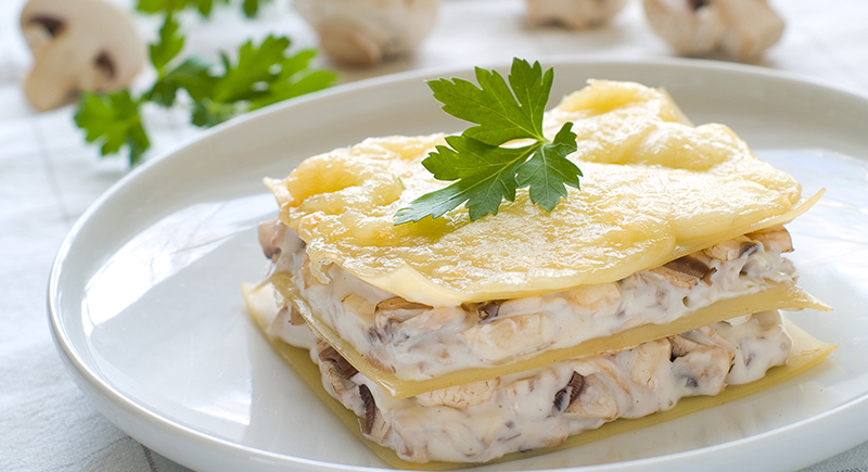 Lasagne ai funghi champignon