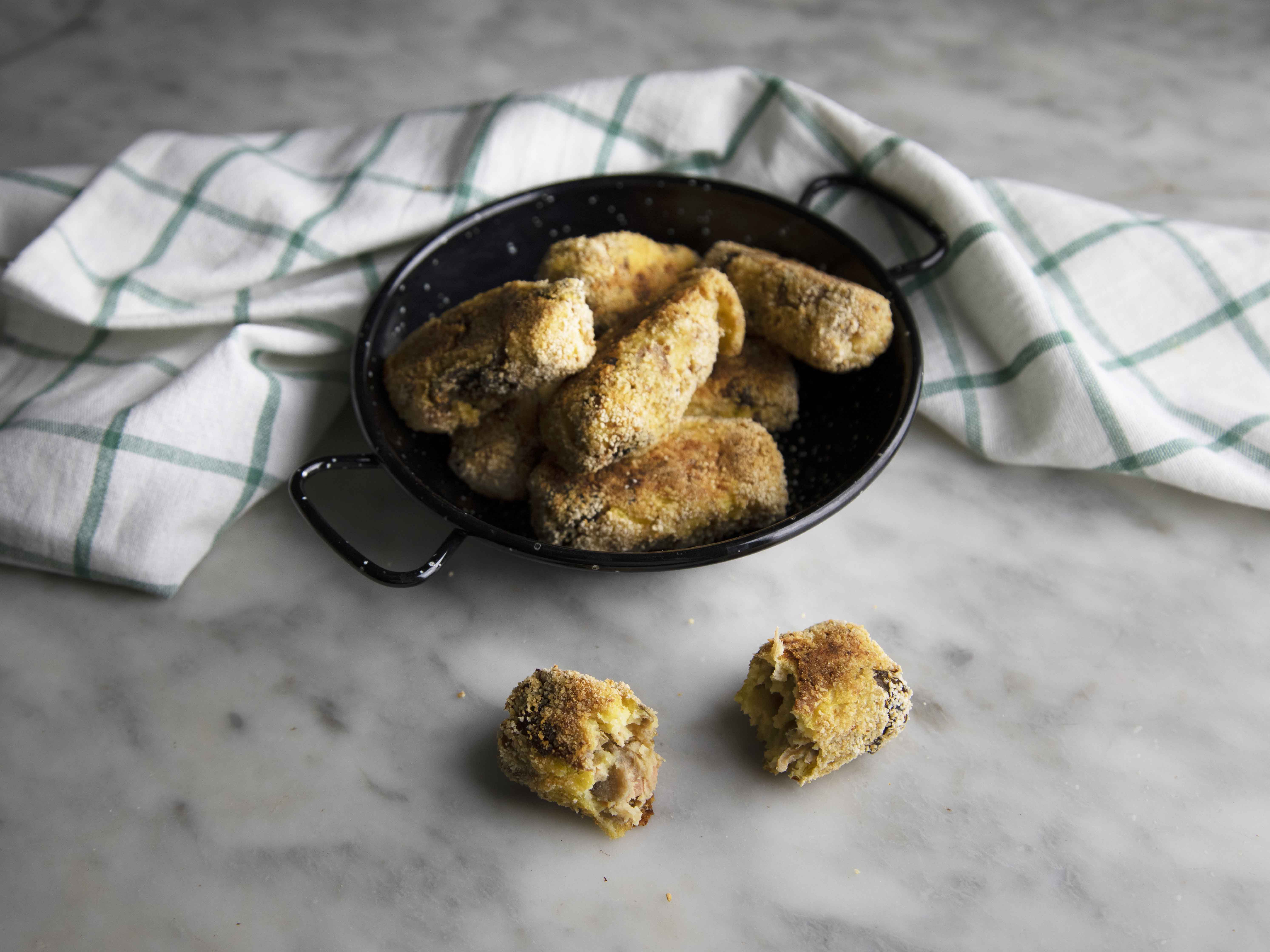 Crocchette di patate, tonno e funghi