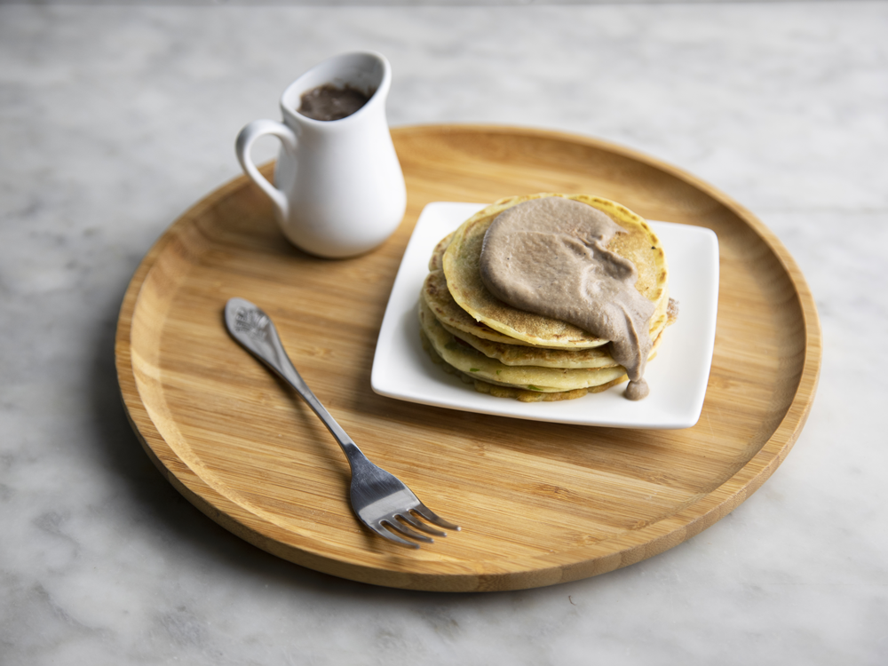 Pancakes con crema di funghi vegan